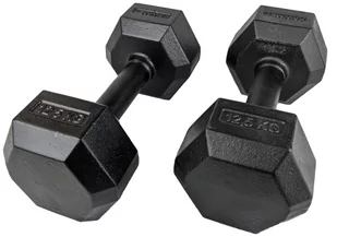 Hantle żeliwne Hex hexagonalne Kawmet 2x12,5kg - Hantle i ciężarki - miniaturka - grafika 1