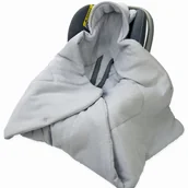 Koce i narzuty dla dzieci - OTULACZ DO FOTELIKA NOSIDEŁKA MUŚLINOWY Z KAPTURKIEM KOCYK Kerstin - miniaturka - grafika 1