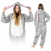 Piżamy damskie - ONESIE KIGURUMI CIEPŁA PIŻAMA MĘSKA JEDNOCZĘŚCIOWA PRZEBRANIE ZAPINANA M - miniaturka - grafika 1