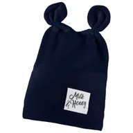 Czapki damskie - Czapeczka Wiosenna Jesienna Czapka Z Bawełny Dla Dzieci 42-44 Granatowa - miniaturka - grafika 1