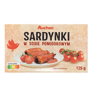 Konserwy i dania rybne - Auchan - Sardynki w sosie pomidorowym - miniaturka - grafika 1