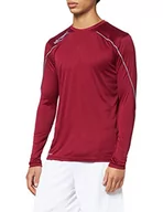 Koszulki męskie - Uhlsport STREAM 22 koszulka męska z długim rękawem, bordowa/błękitna, XL 4051309772552 - miniaturka - grafika 1