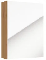 Szafki łazienkowe - Szafka łazenkowa z lustrem 60x50x15cm wisząca wąska dąb craft Salsa - miniaturka - grafika 1