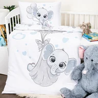 Prześcieradła dla dzieci - 4Home Bawełniane prześcieradło do łóżeczkaElephant, 100 x 135 cm, 40 x 60 cm - miniaturka - grafika 1