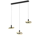 Lampy sufitowe - Wofi 7016-304 - LED Żyrandol ściemnialny na lince BREST LED/26W/230V czarne/złoty - miniaturka - grafika 1