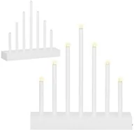 Oświetlenie świąteczne - Świecznik adwentowy Led 7 świec biały - miniaturka - grafika 1