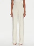 Spodnie damskie - Rinascimento Spodnie materiałowe CFC0122883003 Beżowy Regular Fit - miniaturka - grafika 1