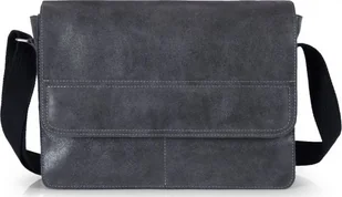 Solome SZARA SKÓRZANA TORBA LISTONOSZKA NA RAMIĘ SOLOME BLACKROCK - Teczki i aktówki - miniaturka - grafika 1