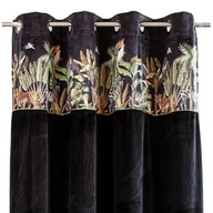 Zasłony - Zasłona Outstanding Chic czarny 140 x 270 cm przelotki - miniaturka - grafika 1