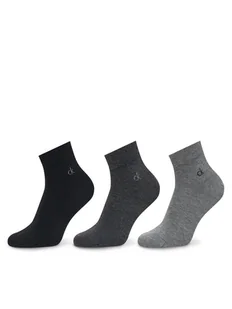 Calvin Klein Zestaw 3 par niskich skarpet męskich 701234209 Szary - Skarpetki męskie - miniaturka - grafika 1