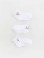 Buciki dla niemowląt - Reserved - Skarpetki z haftem 3 pack - biały - miniaturka - grafika 1