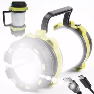 MOCNA LAMPA LATARKA WARSZTATOWA GARAŻOWA SZPERACZ LED USB Z UCHWYTEM - Oświetlenie warsztatowe - miniaturka - grafika 1