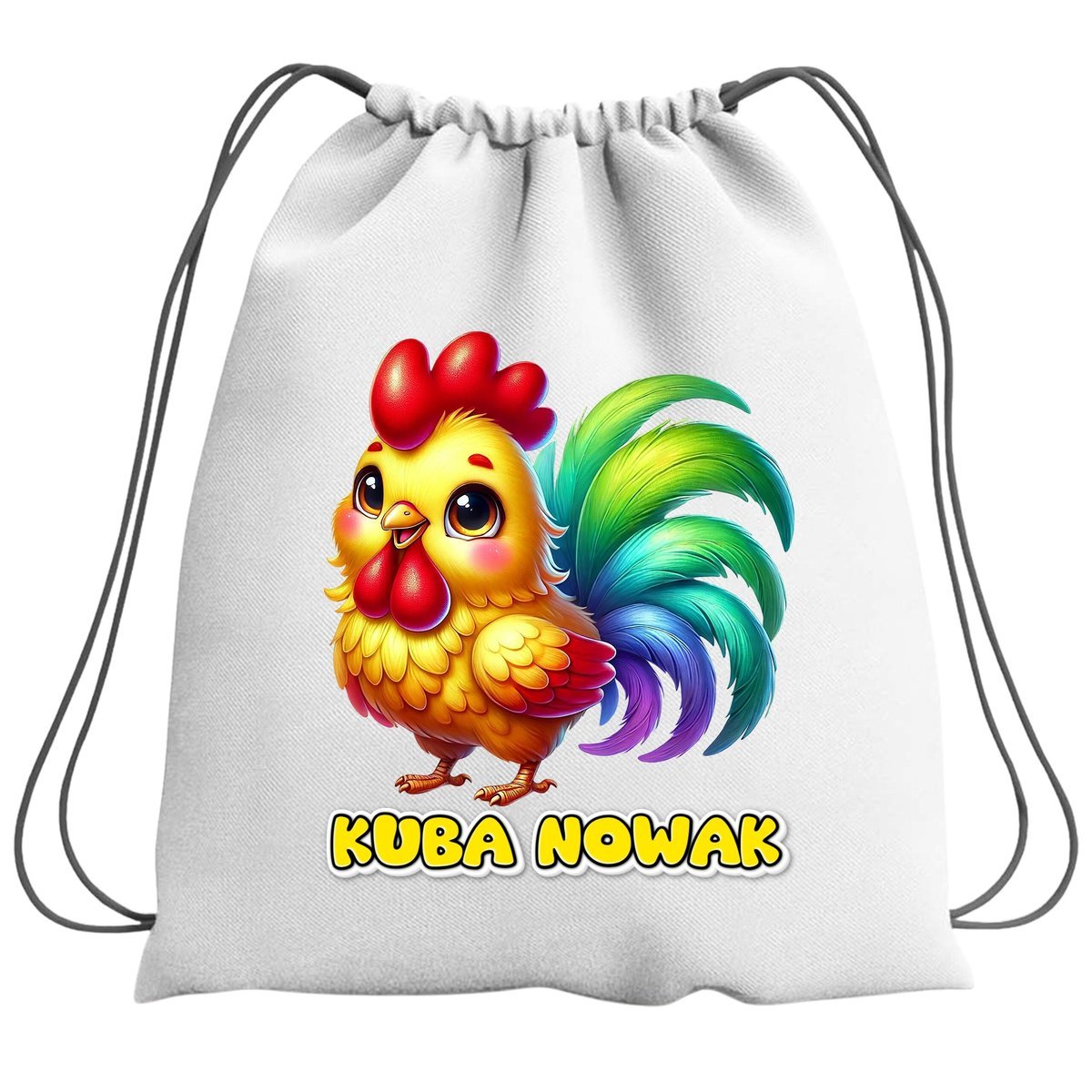 Plecak Worek Farma Kogut Kura Szkolny Na Buty WF Obuwie Z Napisem