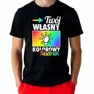 Piżamy damskie - Komplet PIŻAMA Męska Czarna + SPODENKI Czerwone Własny WZÓR Twój NADRUK - L - miniaturka - grafika 1