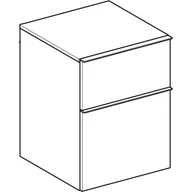 Szafki łazienkowe - Geberit iCon Szafka boczna 47,6x45 cm biały połysk/biały mat 502.315.01.1  - miniaturka - grafika 1