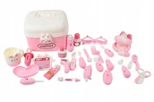 Zabawy w naśladowanie dorosłych - ZESTAW DENTYSTY RÓŻOWA WALIZKA DOKTORA ZABAWKI SZPITAL DLA LALEK MISIÓW - miniaturka - grafika 1