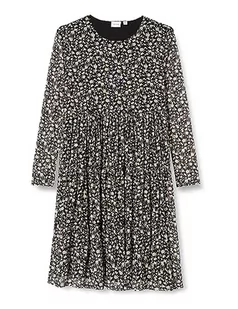 Vila VIATANA L/S sukienka z siateczki, czarny/biały: ditsy, XL - Sukienki - miniaturka - grafika 1