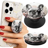 Uchwyty samochodowe do telefonów - Uchwyt do telefonu Popsocket na palce/stojak BULDOG BULDOGI PIESKI RASY PSY - miniaturka - grafika 1