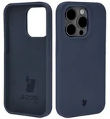 Etui i futerały do telefonów - Bizon Silikonowe etui Soft Case do iPhone 15 Pro, ciemnoniebieskie - miniaturka - grafika 1