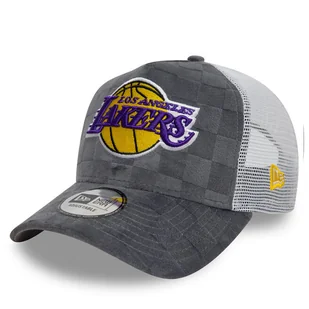 Czapka z daszkiem New Era Los Angeles Lakers Tonal Check 60595261 Szary - Czapki damskie - miniaturka - grafika 1