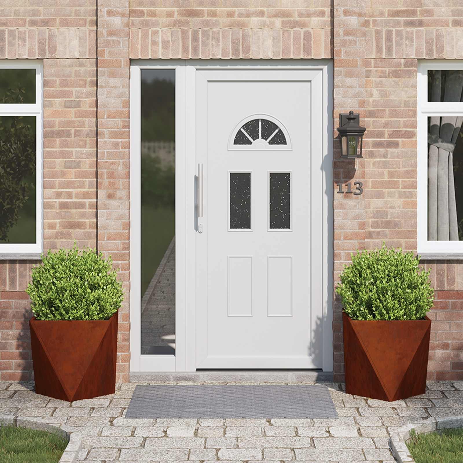 vidaXL Donica 2 pcs Rdzawy 50 x 50 x 50 cm