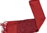 Apaszki i szaliki damskie - SZAL damski z frędzlami BAWEŁNIANY - miniaturka - grafika 1