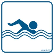 Systemy ekspozycyjne i znaki informacyjne - RC007 BASEN PŁYWACKI, PN - PŁYTA PCV 1MM; (300X300MM) - miniaturka - grafika 1