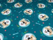 Prześcieradła dla dzieci - Prześcieradło Hevea Milusie 200x90 (Corgi granat) - miniaturka - grafika 1