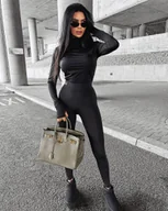 Bluzki damskie - Bluzka damska OLAVOGA PLITO 2024 czerń XS - Fashionplace - miniaturka - grafika 1