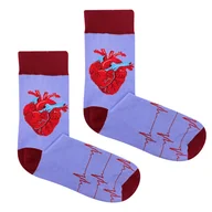 Skarpetki damskie - Skarpetki Serce Kardio Fiolet - miniaturka - grafika 1