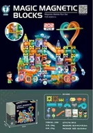Klocki - Klocki Magnetyczne Zestaw 202 elementów - miniaturka - grafika 1