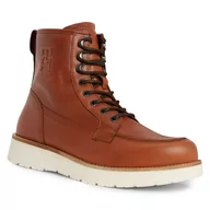 Botki męskie - Kozaki Tommy Hilfiger Th American Warm Leather Boot FM0FM04668 Winter Cognac GVI - miniaturka - grafika 1