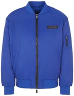 Kurtki męskie - Armani Exchange Męska kurtka Sustainable, Cross Gender, boczna kieszeń, logo Patch Shell Jacket, New Ultramarine, L - miniaturka - grafika 1