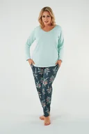 Piżamy damskie - Julietta piżama damska długi rękaw, długie spodnie - Italian Fashion - miniaturka - grafika 1