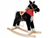 Skoczki dla dzieci - Koń Na Biegunach Czarno- Biały Rusza Pyskiem Ogonem Dźwięki 74 cm - miniaturka - grafika 1