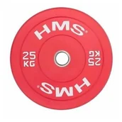 Pozostały sprzęt siłowy - HMS CBR25 RED TALERZ OLIMPIJSKI BUMPER 25 KG 1AB-17-61-024 - miniaturka - grafika 1
