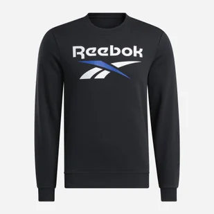 Bluza bez kaptura męska polarowa Reebok Identity Big Logo Fleece Crew 100206935 M Czarna (1200143880395). Bluzy bez kaptura męskie - Bluzy męskie - miniaturka - grafika 1
