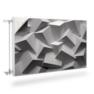 Mata MAGNETYCZNA Na Grzejnik Abstrakcyjne Białe Tło Efekt 3D 100cm x 60cm - Dekoracje domu - miniaturka - grafika 1