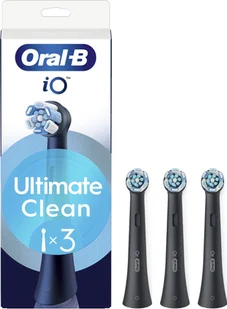 Oral-B iO Ultimate Clean Black replacement brushes 3pcs, black - Końcówki do szczoteczek elektrycznych - miniaturka - grafika 1