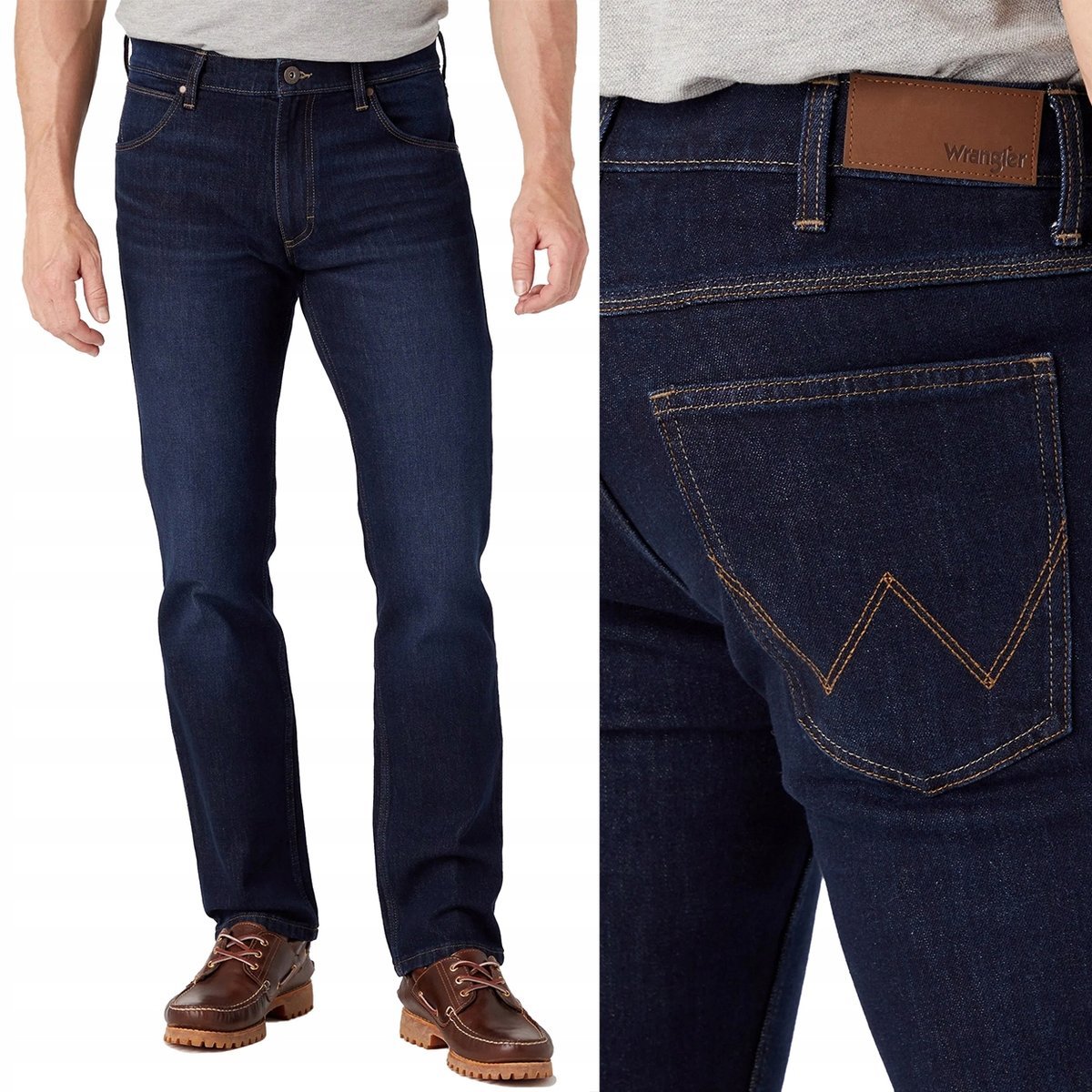Wrangler REGULAR Used Blue KLASYCZNY GRANATOWY DżINS W31 L32
