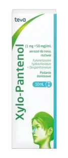 TEVA XYLO-PANTENOL aerozol do nosa, 10ml - Przeziębienie i grypa - miniaturka - grafika 1