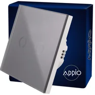 Gniazdka elektryczne - WŁĄCZNIK ŚWIATŁA LED podwójny szklany dotykowy - miniaturka - grafika 1