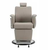 Fotele fryzjerskie - Gabbiano Fotel barberski Athena Szary - miniaturka - grafika 1