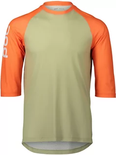 Koszulki rowerowe - POC MTB Pure 3/4 Jersey Men, zielony/pomarańczowy L 2022 Koszulki MTB i Downhill - grafika 1
