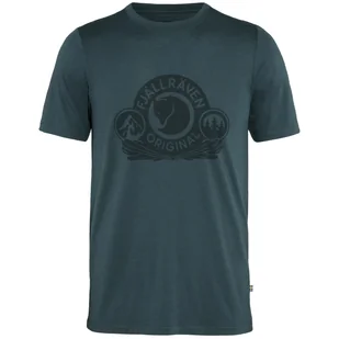 Męska koszulka Fjällräven Abisko Wool Classic SS M Rozmiar: XL / Kolor: ciemnoniebieski - Koszulki sportowe męskie - miniaturka - grafika 1
