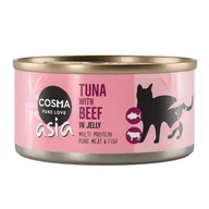 Mokra karma dla kotów - Cosma Asia w galarecie, 6 x 170 g - Tuńczyk z wołowiną |  na start - miniaturka - grafika 1