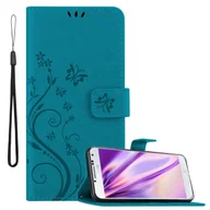 Etui i futerały do telefonów - Cadorabo pokrowiec na Samsung Galaxy S4 pokrowiec ochronny w kolorze niebieskim pokrowiec ochronny pokrowiec na telefon komórkowy etui w kwiaty etui w kwiaty - miniaturka - grafika 1