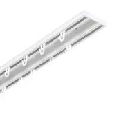 Akcesoria do wystroju okien - Szyna sufitowa 2-torowa 300 cm biała aluminiowa z akcesoriami Inspire - miniaturka - grafika 1