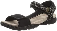 Sandały damskie - Clarks Sandały damskie Amanda Step, Czarny Sde, 41 EU - miniaturka - grafika 1