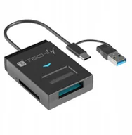 Adaptery i przejściówki - Techly Konwerter USB-A/C do dysków NVMe/SATA M.2 z czytnikiem SD/TF - miniaturka - grafika 1